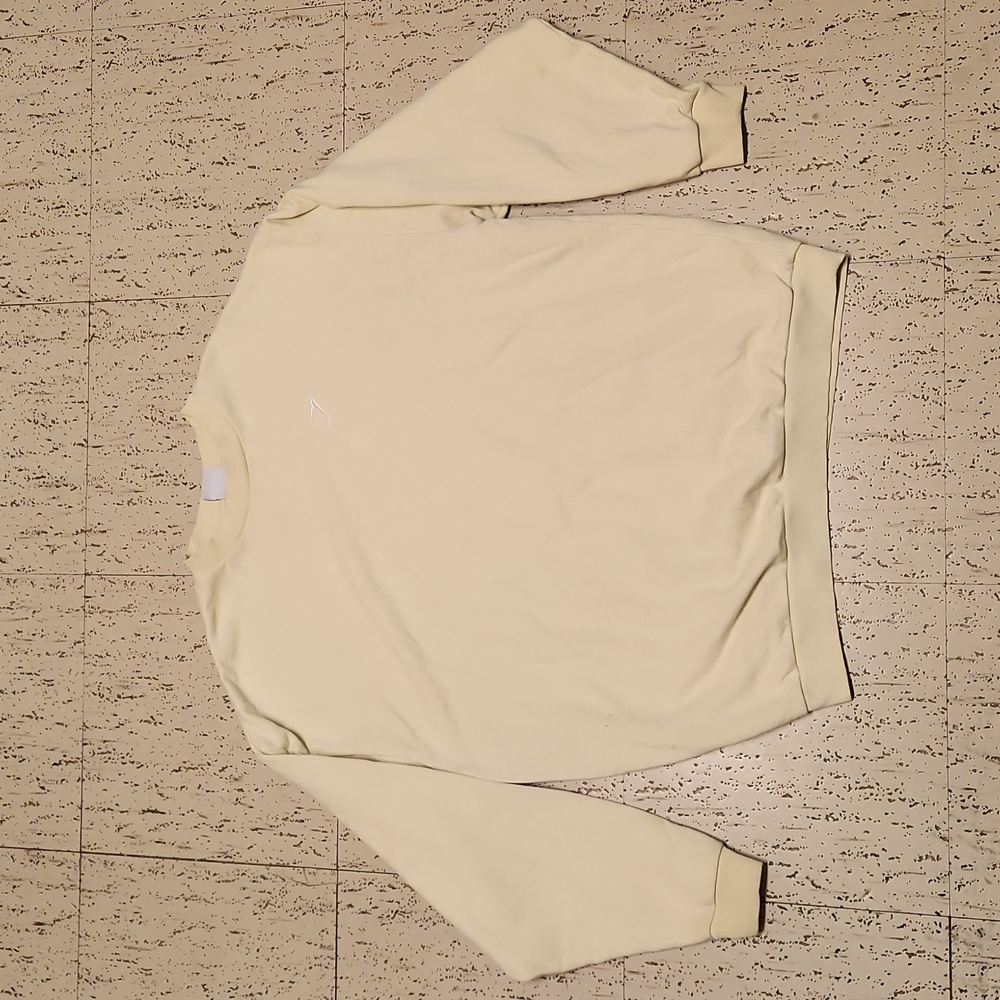 Gymshark Cream Tan Embroidered Logo Oversized Pullover Crewneck Sweater